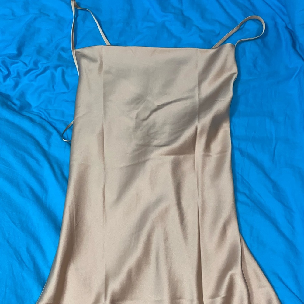 satin slip dress